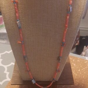 Coral And Abalone Necklace